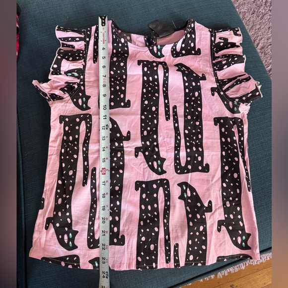 Nooworks Pink and Black Patterned Cat Top - Picture 5 of 5